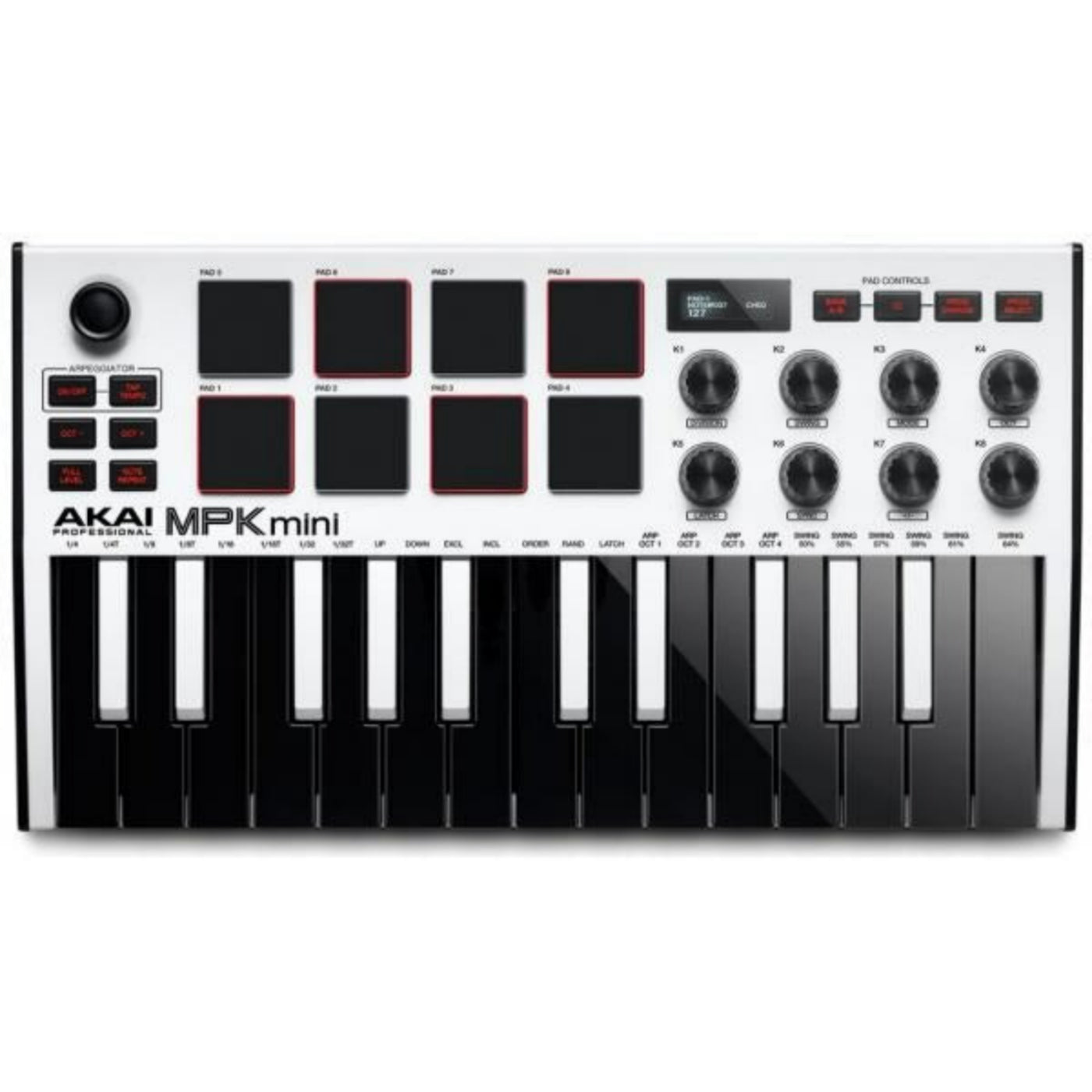 Akai MPK Mini Mk3 White Keyboard USB Controller