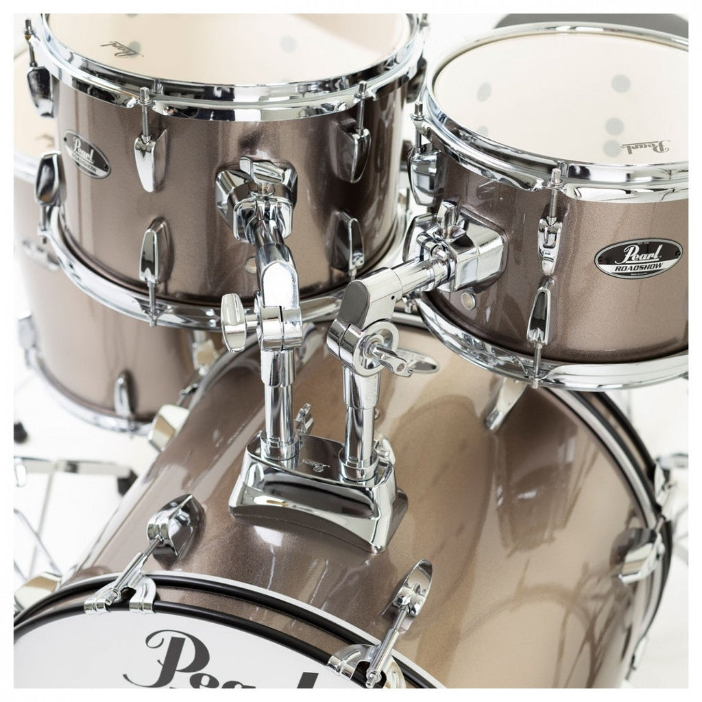 Pearl Roadshow 5pc Drum Kit w/Sabian Cymbals Bronze Metallic